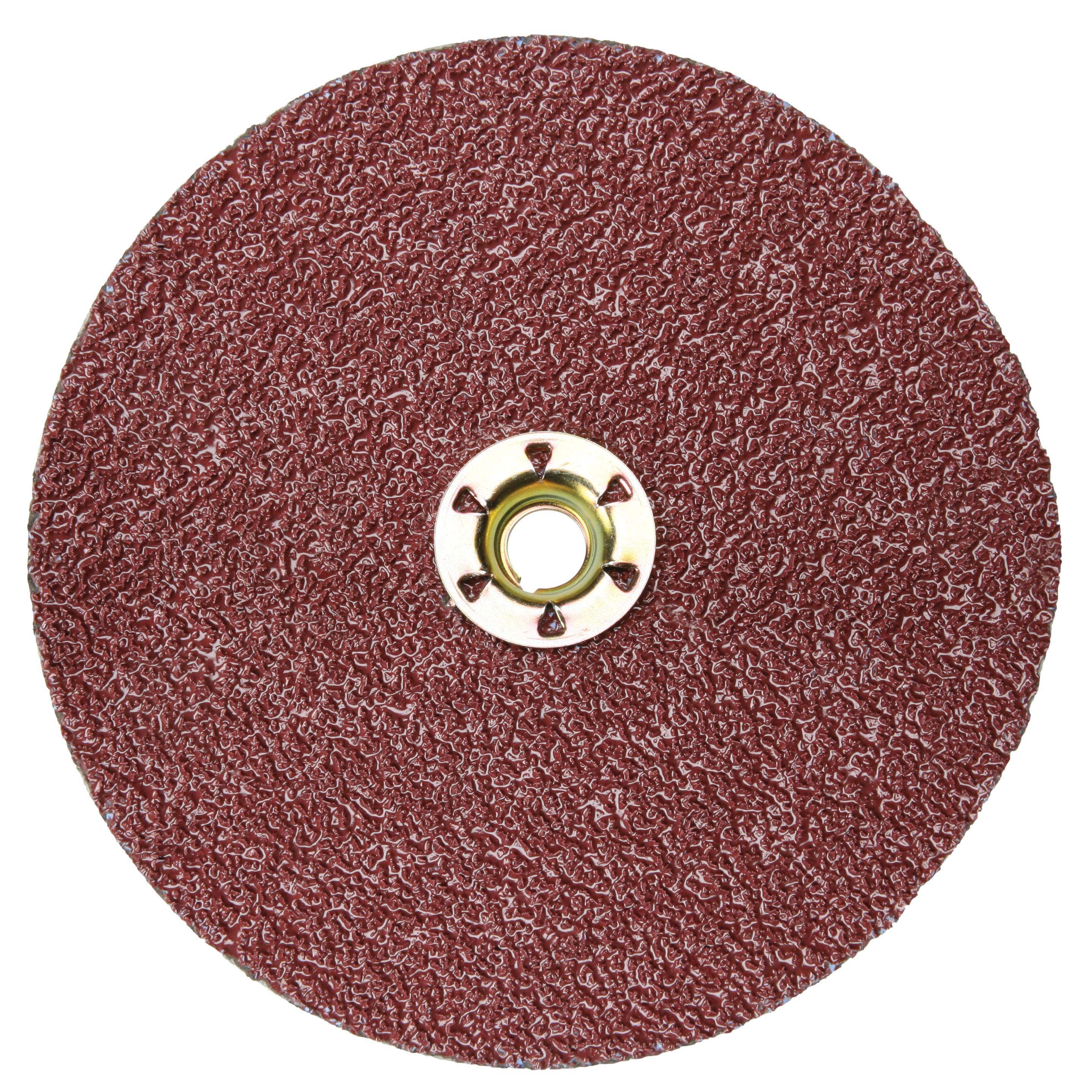 3M 7100099777 Close Coated Fibre Disc, 4-1/2 in Dia Disc, 7/8 in Center Hole, 36+ Grit, Ceramic Abrasive, Arbor Attachment - Coated Abrasive Fiber Discs